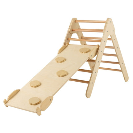Wooden Toddler Climbing Set with Adjustable Ramp