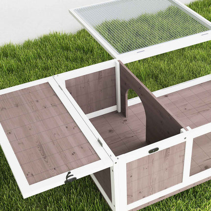 Wooden Tortoise House, Hinged Top, 91x60.5x32 cm