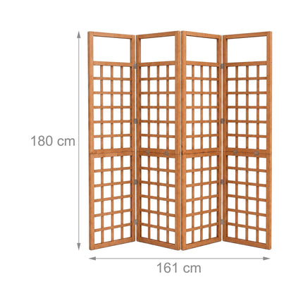 Holzspalier, mittel, Braune Tanne, 4 Paneele
