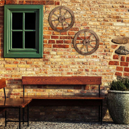Holz-Wagenrad-Set, 2 Stück