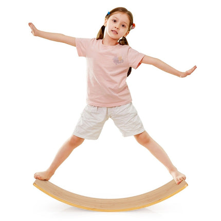 Holz Balance Board Bambusbrett 90 x 30 x 16,5 cm Natur
