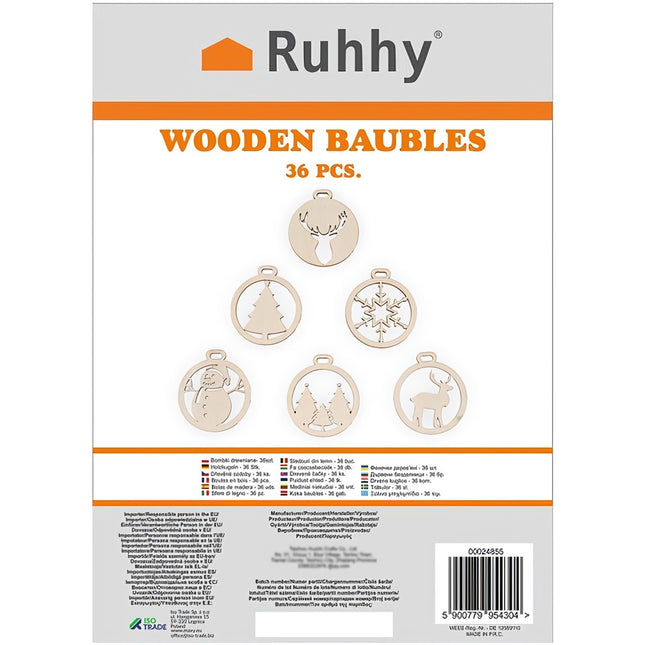 Holzkugeln - 36 Stück Ruhhy 24855