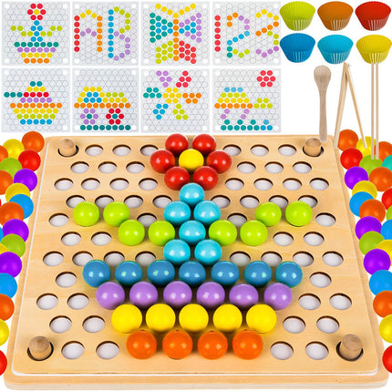 Dřevěné korálkové puzzle 22403