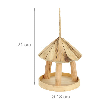 Wooden bird feeder
