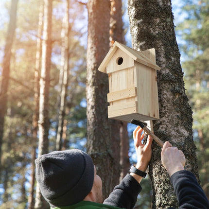 Nichoir en bois avec toit pointu