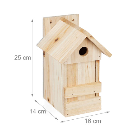 Nichoir en bois avec toit pointu