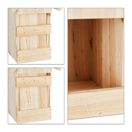 Nichoir en bois avec toit pointu