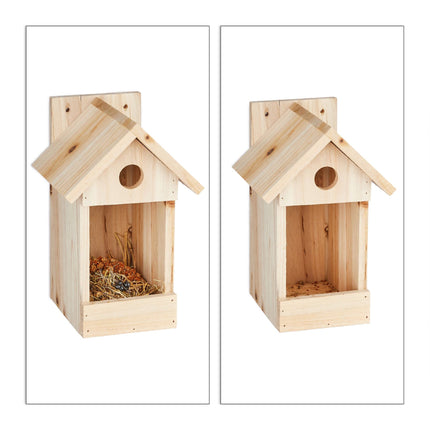 Nichoir en bois avec toit pointu