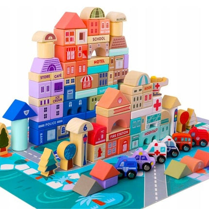 Wooden blocks - city