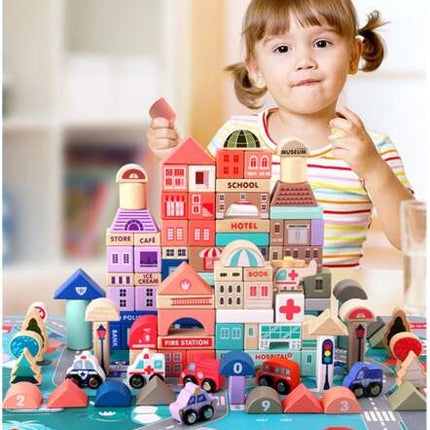 Wooden blocks - city