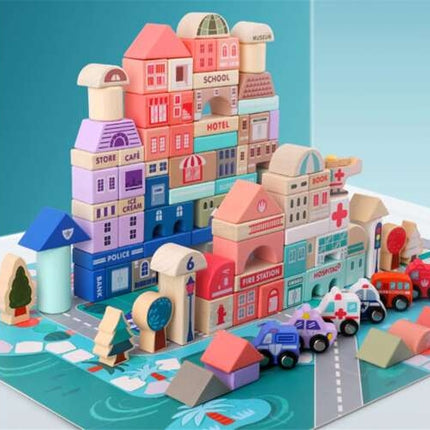 Wooden blocks - city