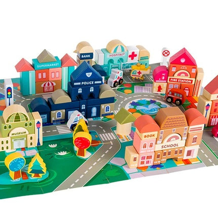 Wooden blocks - city