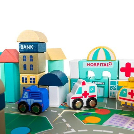 Wooden blocks - city