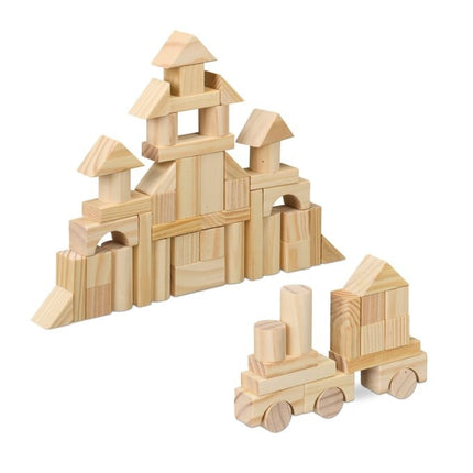 Blocs de construction en bois 100 pièces