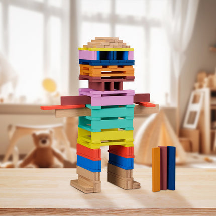 Blocs de construction en bois, lot de 100