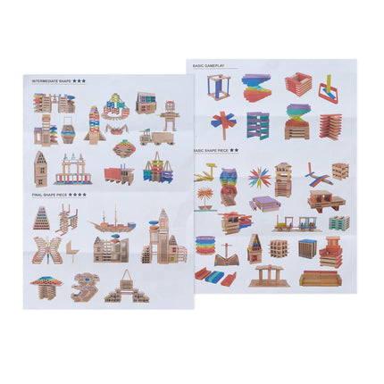 Blocs de construction en bois, lot de 100