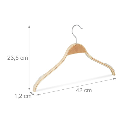 Cintres en bois, lot de 16