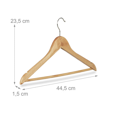 Kleiderbügel aus Holz, 40er-Pack