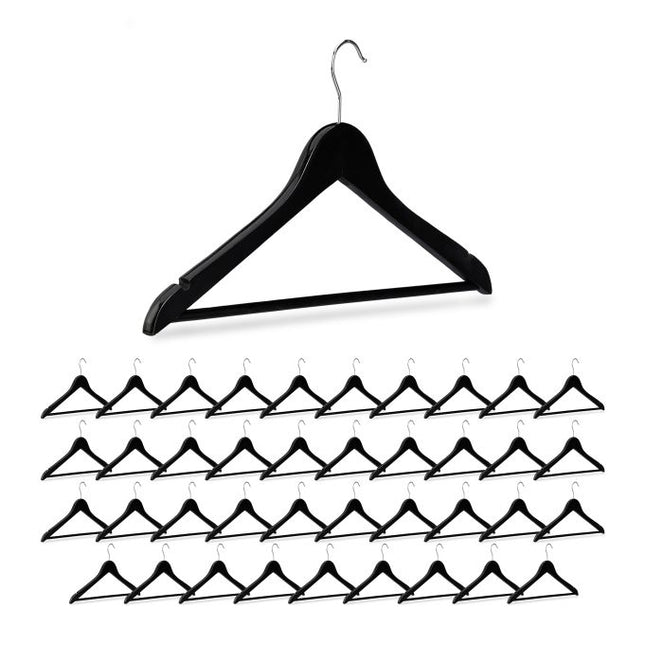 Wooden clothes hangers, 40-pack