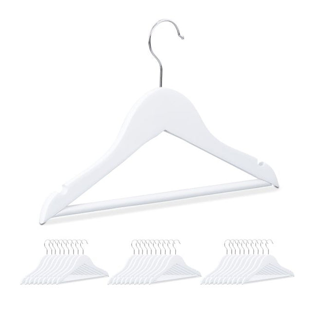 Wooden clothes hangers for children, 30-pack