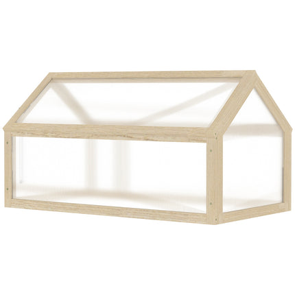 Wooden Mini Greenhouse Box - Winterproof, 90 x 52 x 49.5 cm