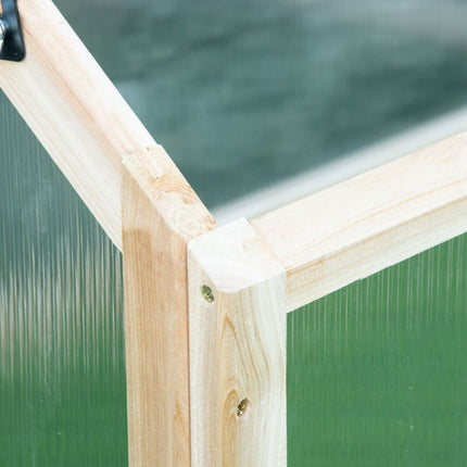 Wooden Mini Greenhouse Box - Winterproof, 90 x 52 x 49.5 cm
