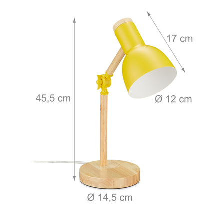 Wooden desk lamp