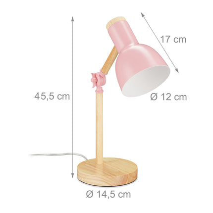 Lampe de bureau en bois