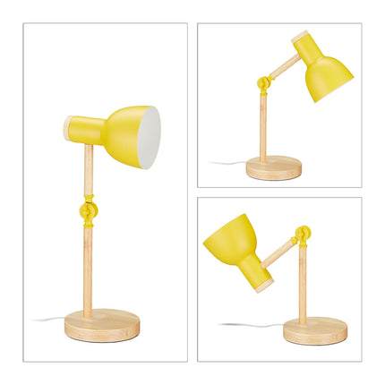Wooden desk lamp