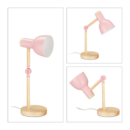 Lampe de bureau en bois
