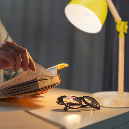 Wooden desk lamp