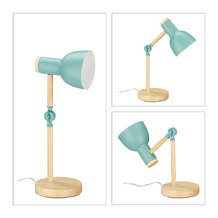 Wooden desk lamp