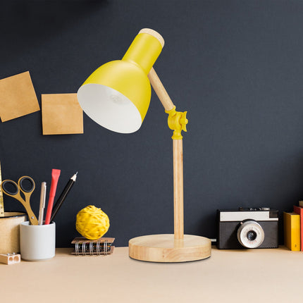 Wooden desk lamp