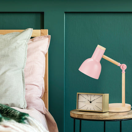 Lampe de bureau en bois