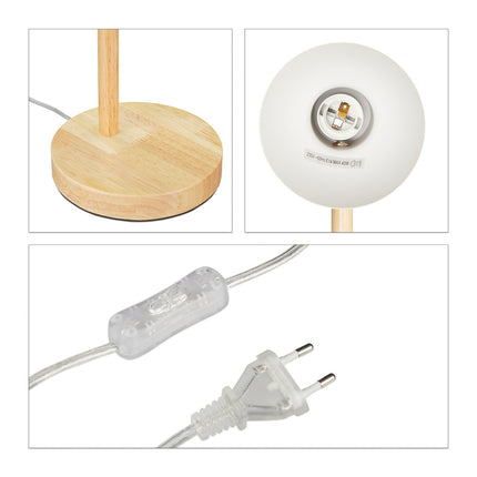 Wooden desk lamp