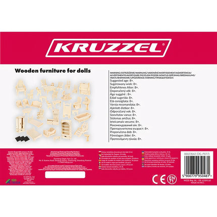 Puppenmöbel-Set aus Holz 34-teilig 23542