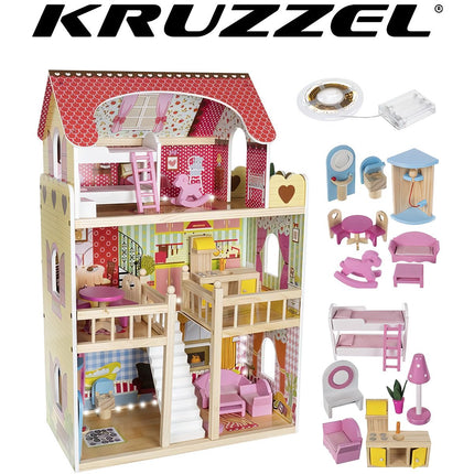 Wooden dollhouse - villa D11252