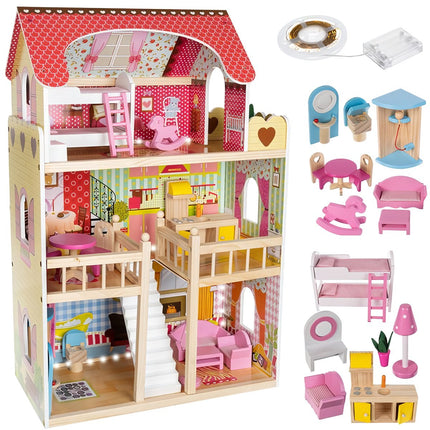 Wooden dollhouse - villa D11252