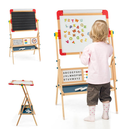 Holzstaffelei Drehbare stehende Kinderstaffelei 62 x 45 x 118 cm