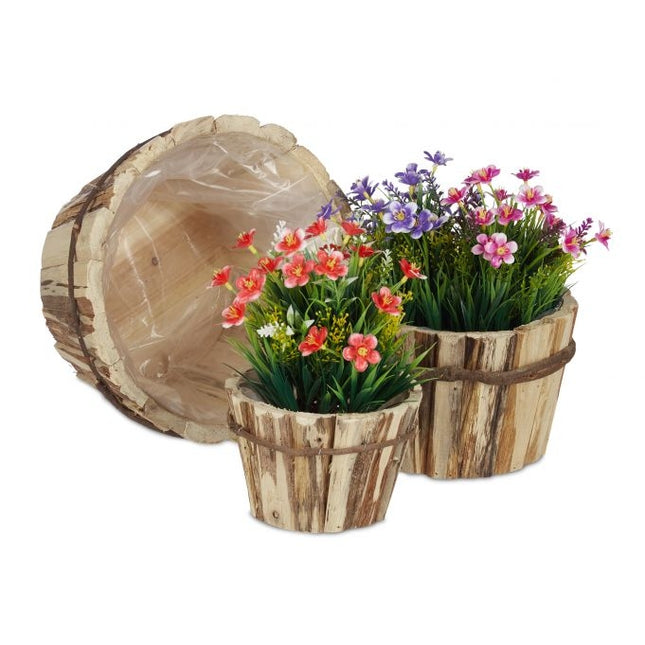 Blumentopf aus Holz in 3 Größen