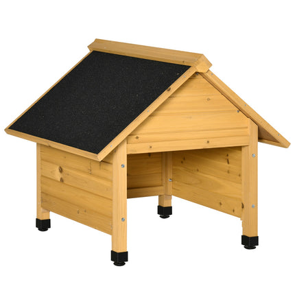 Holzgarage, Gelb, 75x76x70 cm, Sonnen- und Regenschutz
