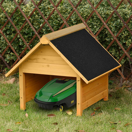 Holzgarage, Gelb, 75x76x70 cm, Sonnen- und Regenschutz