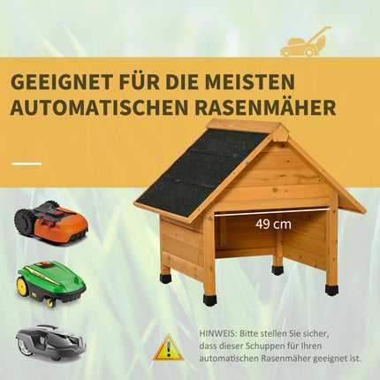 Holzgarage, Gelb, 75x76x70 cm, Sonnen- und Regenschutz