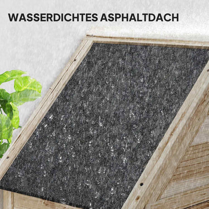 Wasserdichter Gartengeräteschuppen aus Holz, mit Bitumendach, 80x49x170 cm