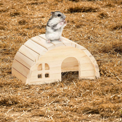 Wooden hamster house