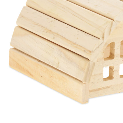 Wooden hamster house