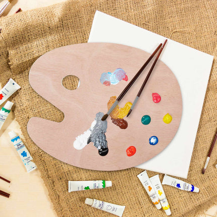 Palette de mélange en bois