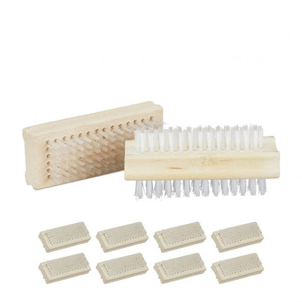 Wooden nail brush set of 10