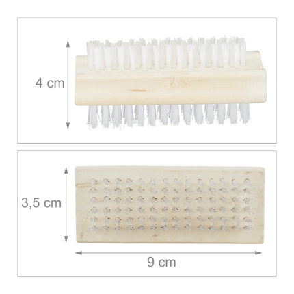 Wooden nail brush set of 10