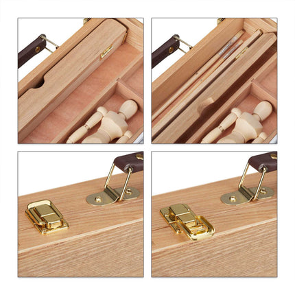 Wooden paint box, 22 parts